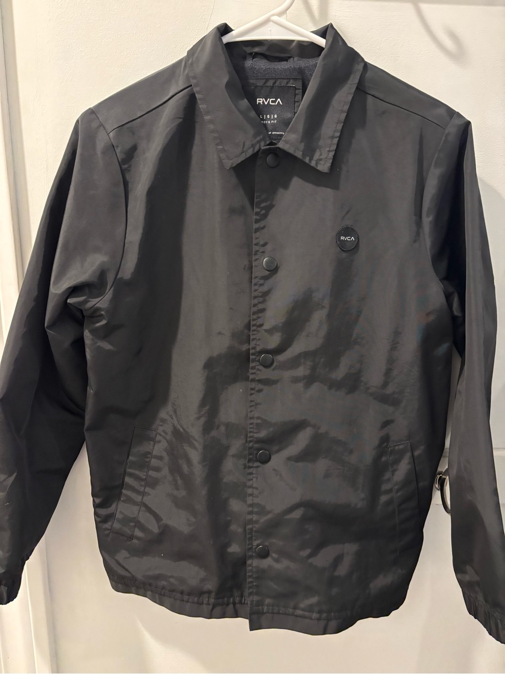 RVCA Black Lightweight Windbreaker Jacket
